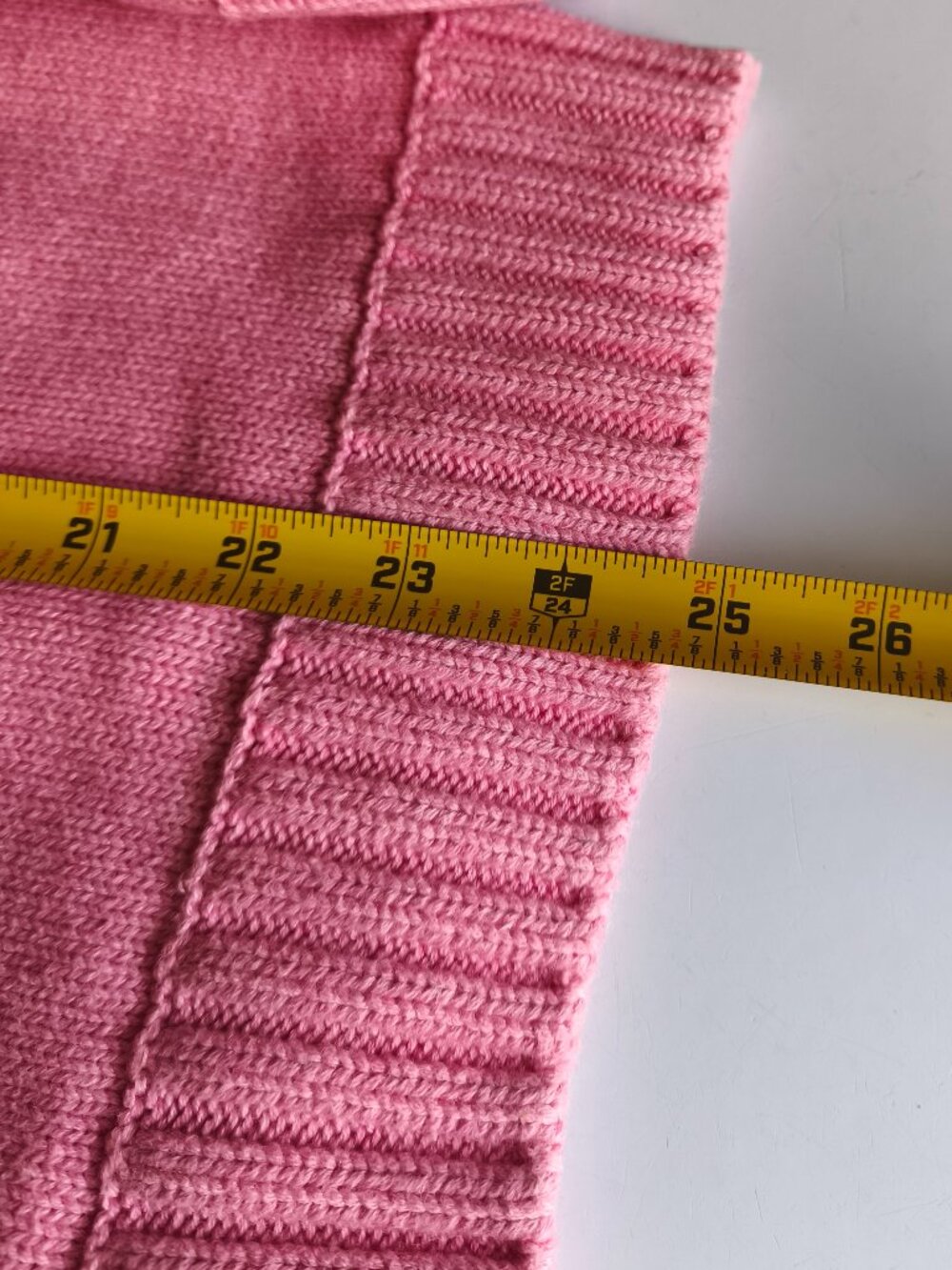 Lands End 100% Cotton V-Neck Button Down Cardigan sz L Pink Preppy Cottagecore - Picture 8 of 10